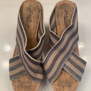 Lucky Brand cork wedge sandals